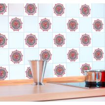 Sticker carrelage adhésif mandala