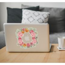 Sticker pour MacBook couronne de fleurs