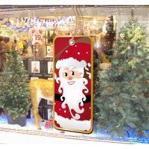 Sticker Noël vitrine étiquette Père Noël