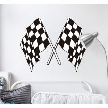 Sticker drapeau damier