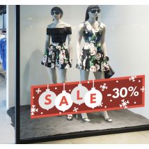 Sticker affiche soldes hiver
