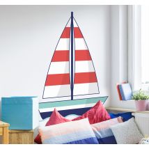 Sticker tête de lit bateau