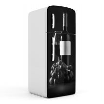 Sticker frigo avec bouteille de vin