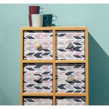 Sticker meuble Ikea formes géométriques à chevrons