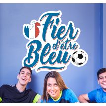 Sticker fier d’être bleu coq