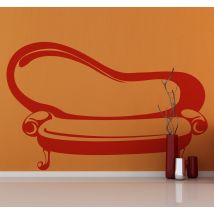 Sticker dessin sofa rétro