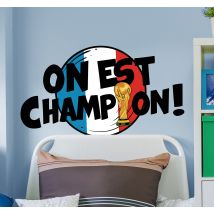 Sticker Foot Sticker On est Champion!