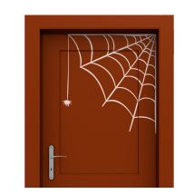 Sticker porte Halloween toile d'araignée
