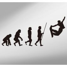 Sticker Snowboard Évolution Humaine Snowboard