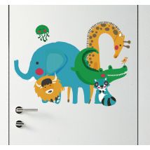 Sticker Maison Porte Animale de la Jungle