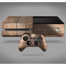 Sticker xbox effet bois parquet