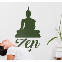 Sticker mural salon zen motif yoga