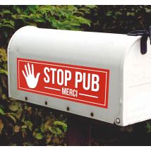 Sticker Maison Etiquette stop pub