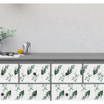 Revetement Adhesif pour Meuble Dessin de plantes