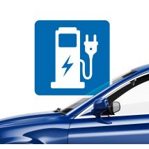Sticker parking panneau point de charge