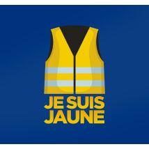 Sticker voiture original gilet jaune
