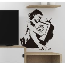 Sticker Maison Banksy Fille et TV