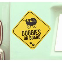 Autocollant Bébé à Bord Doggies on Board