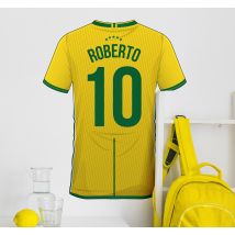Sticker Chambre Enfant Maillot Foot Personnalisé