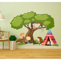 Sticker Chambre Enfant Tipi d'enfants