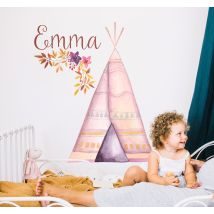 Sticker Chambre Enfant Tipi Personnalisé