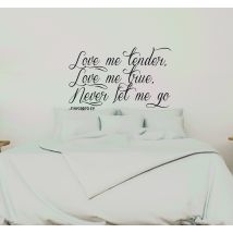 Sticker Mural Paroles Love Me Tender