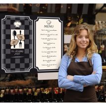 Sticker restaurant tableau carte menu