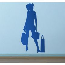 Sticker silhouette shoppings sacs