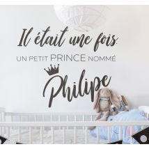 Sticker Chambre Enfant Il était une fois un prince