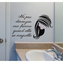Sticker salle de bain citation maquillage