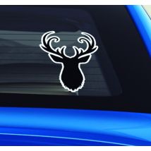 Autocollant de voiture silhouette cerf