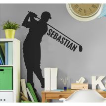Autocollant mural maison de joueur de golf