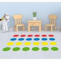 Sticker sol pour jeu Twister
