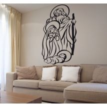 Sticker illustration naissance Jésus