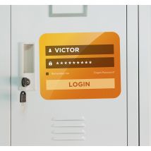 Sticker Chambre Ado Login Porte