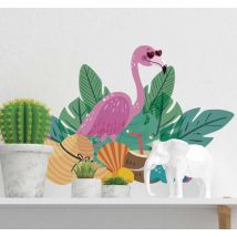 Sticker Maison Flamand Rose Estival