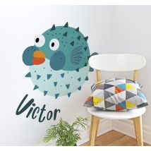 Sticker Chambre Enfant Poisson globe