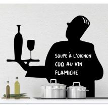 Sticker ardoise Serveur chic