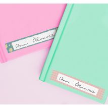 Etiquettes autocollantes personnalisables pour cahiers