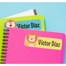 Autocollant cahier animal personnalisé