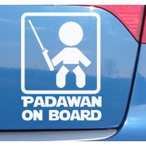 Autocollant bébé à bord padawan à bord