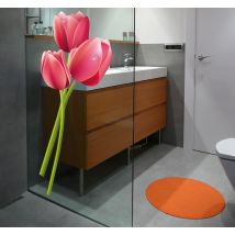 Sticker salle de bain tulipes