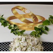 Copains bagues originales sur autocollant de mariage bonnet