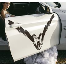 Sticker mariage anneaux suspendus