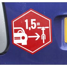 Respect de l'autocollant hexagonal de voiture de cycliste