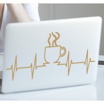 Café sur la peau de Sticker ordinateur portable