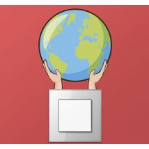 Sticker interrupteur Sauver la terre