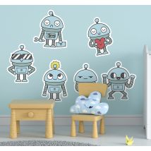 Pack de robots adhesif deco pour chambre d'enfants