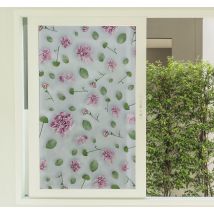 Film occultant fenêtre fleurs plantes
