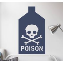 Sticker dessin bouteille empoisonée
